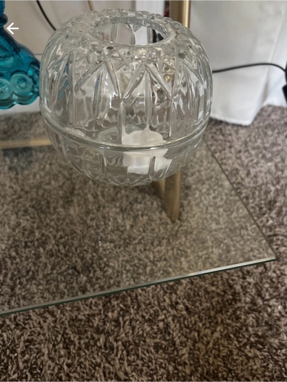 Homco Diamond Cut Fairy Lamp